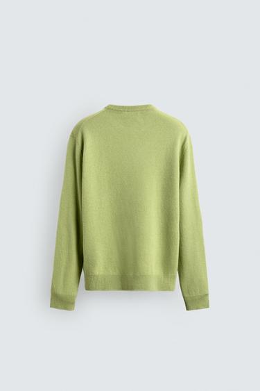 WOOL - ALPACA JUMPER - Lime by Zara - Image 7