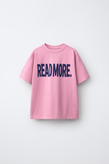 T-SHIRT MET TEKSTPRINT 0FR. PARIS X ZARA - Roze van Zara - Afbeelding 0