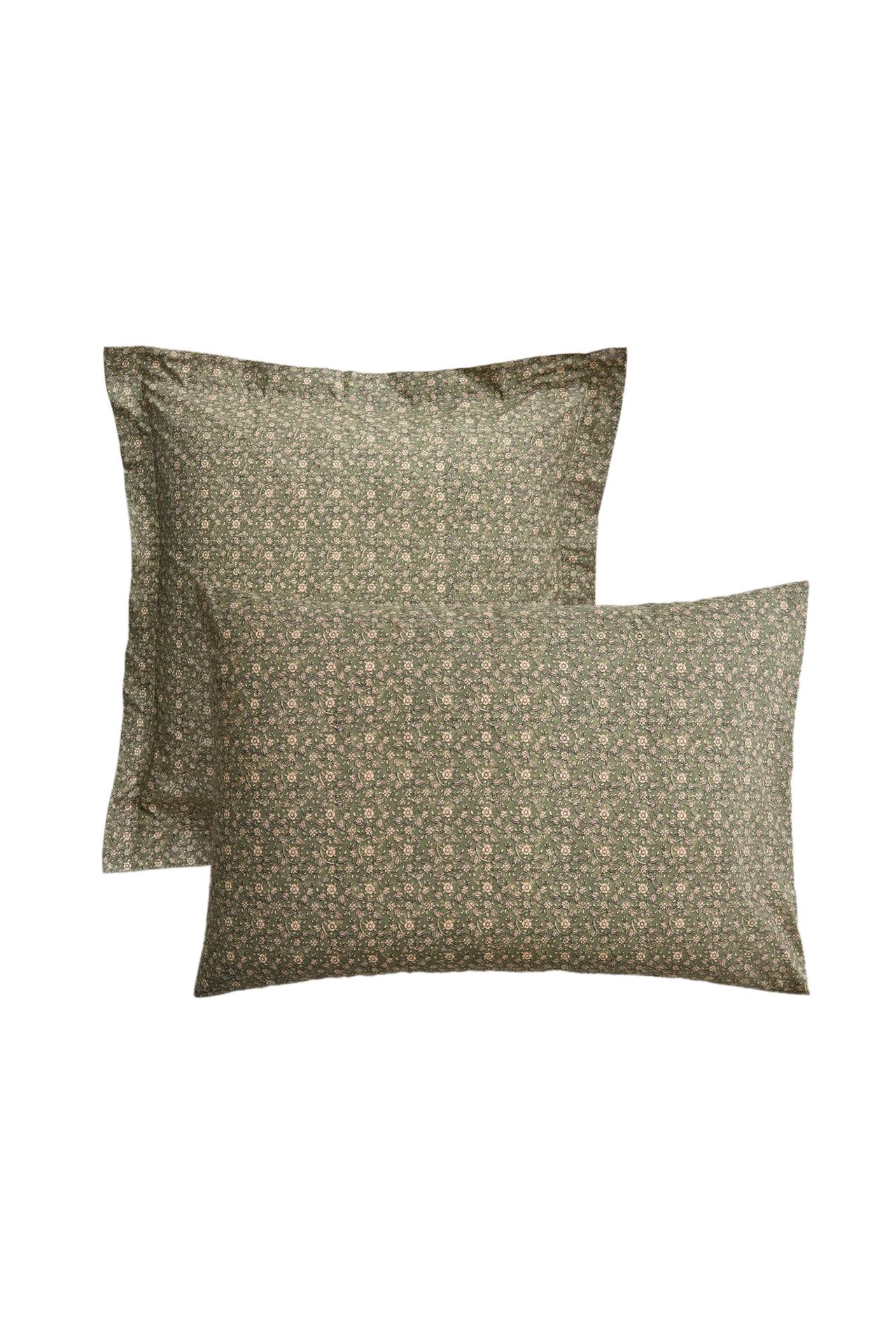 COTTON PERCALE FLORAL PILLOW (200 THREAD COUNT)