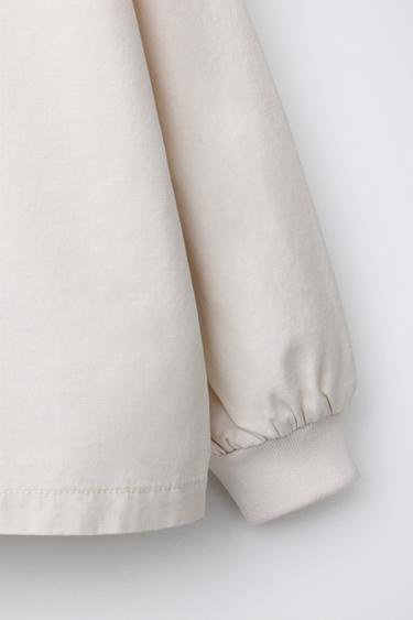 EMBROIDERED BOMBER JACKET - Ecru by Zara - Image 3