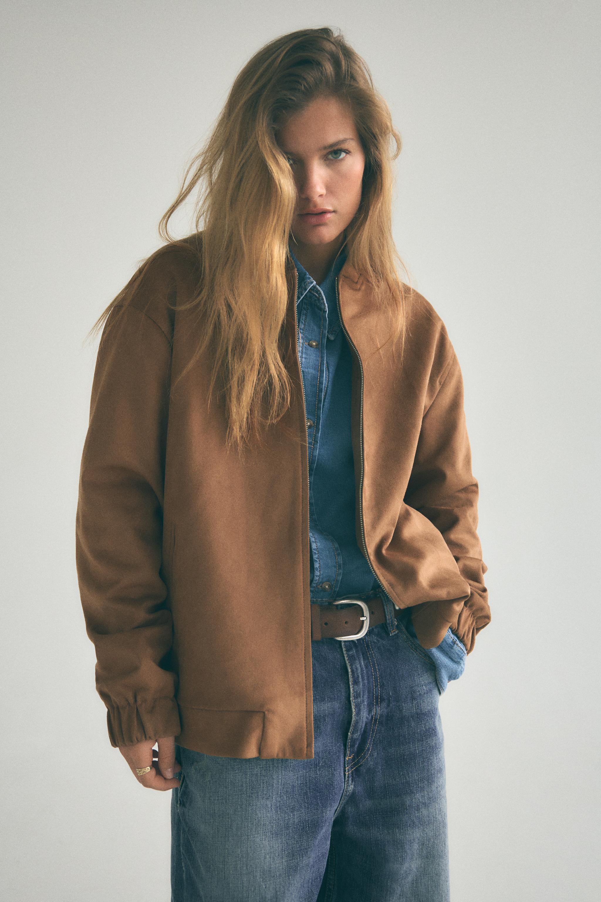 Suede zara jacket on sale