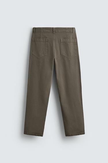 PANTALON RELAXED FIT DÉLAVÉ - Vert clair de Zara - Image 6