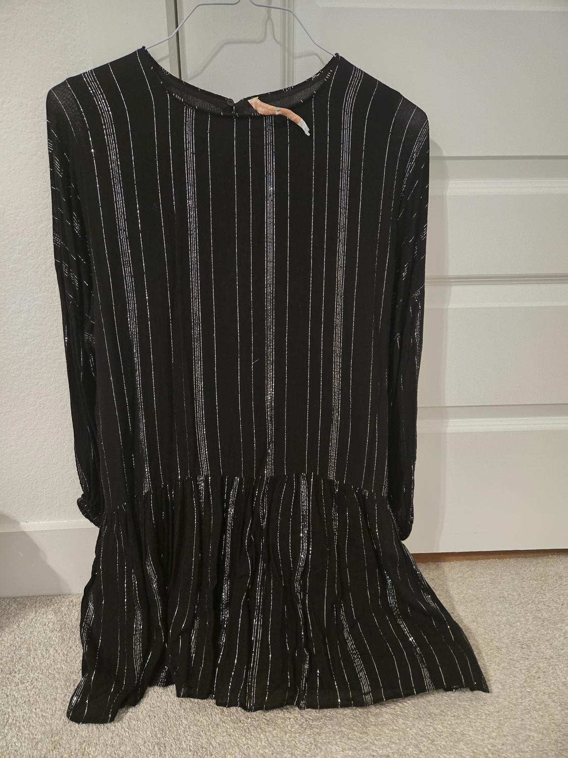 BLACK SHINY MINI DRESS - Image 2