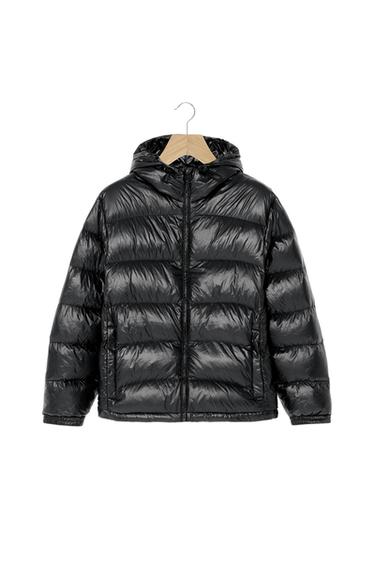 CAZADORA ACOLCHADA 80% PLUMÓN - 20% PLUMA WATER REPELLENT ORIGINS - Carbón de Zara