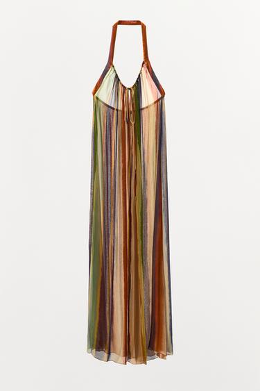 STRIPED SEMI-SHEER DRESS - Multicoloured by Zara - Image 0