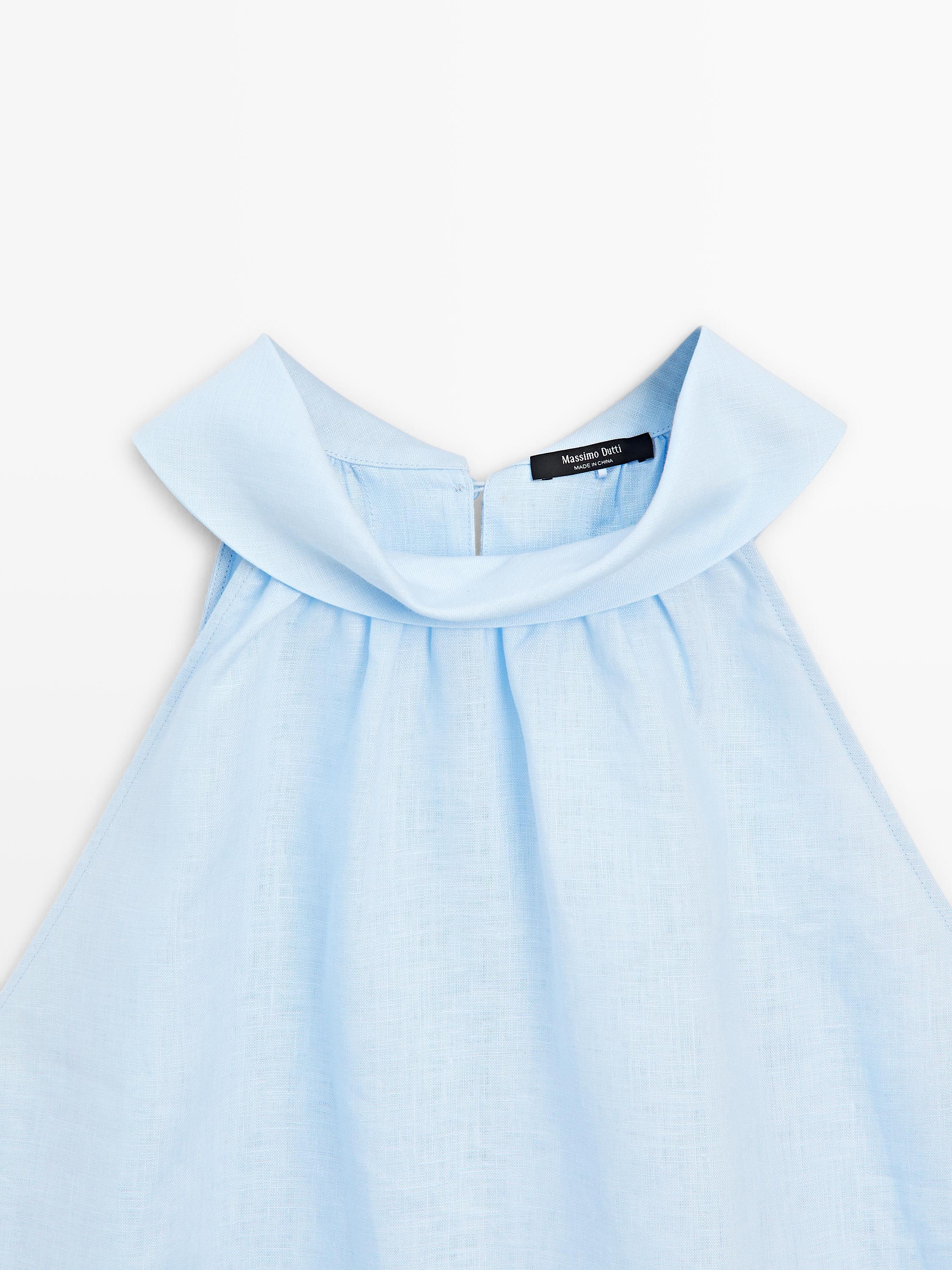 100% linen halterneck top