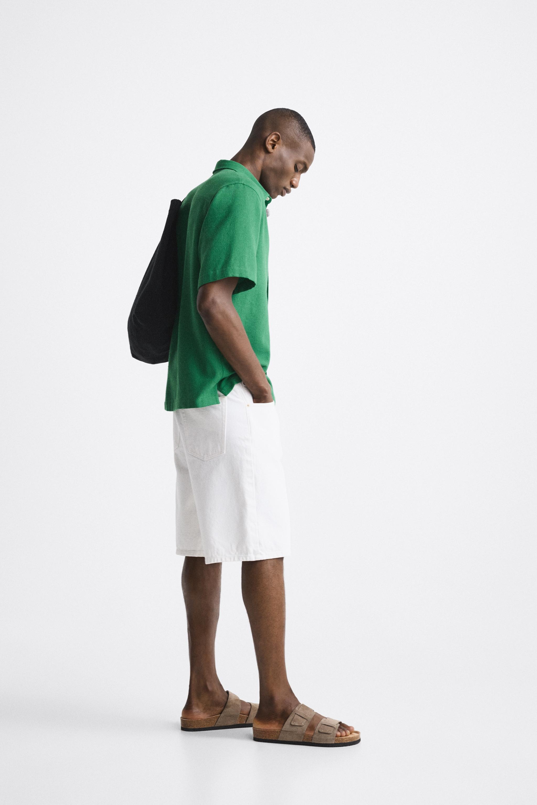 Green t hotsell shirt and shorts