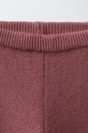 LEGGING EN MAILLE AVEC DENTELLE - Rose de Zara - Image 2