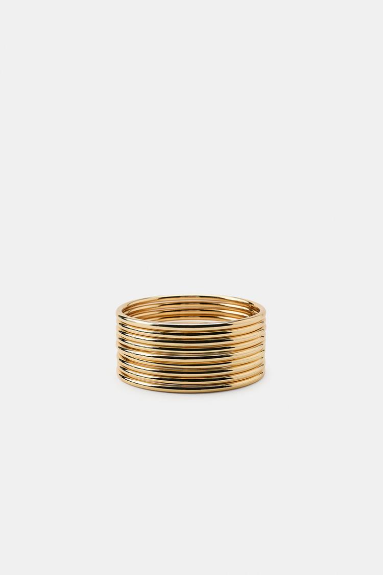 PAQUETE DE 9 PULSERAS RIGIDAS METALICAS 3