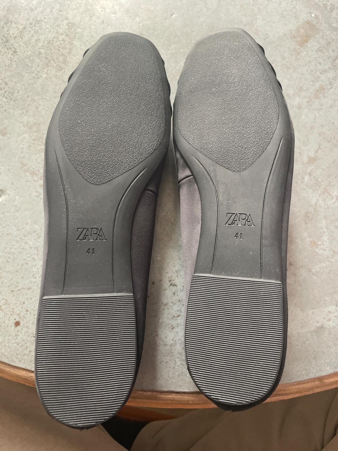 SATIN BALLET FLATS WITH BOW - Image 3