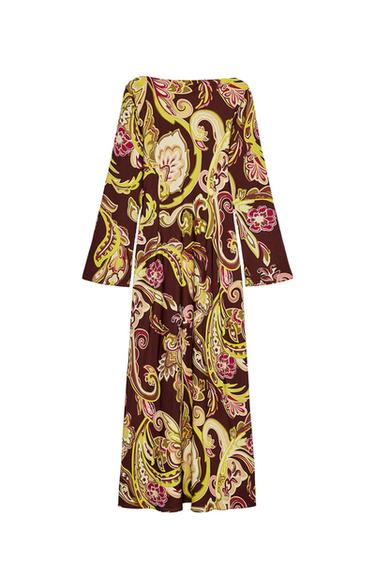 Zara PRINTED MIDI DRESS - Multicolored