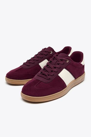 TRAINERS - Burgundy Red by Zara - Image 4