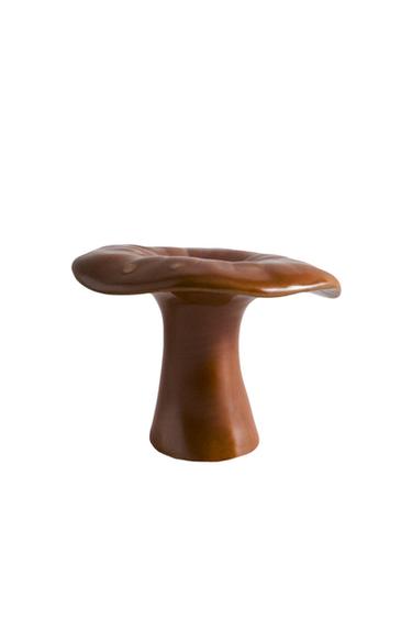GRAND CHANDELIER EN GRÈS FORME CHAMPIGNON - Orange moyen de Zara