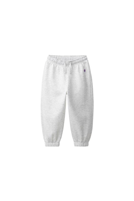 Zara DAISY EMBROIDERED PLUSH PANTS - Gray marl - Image 0