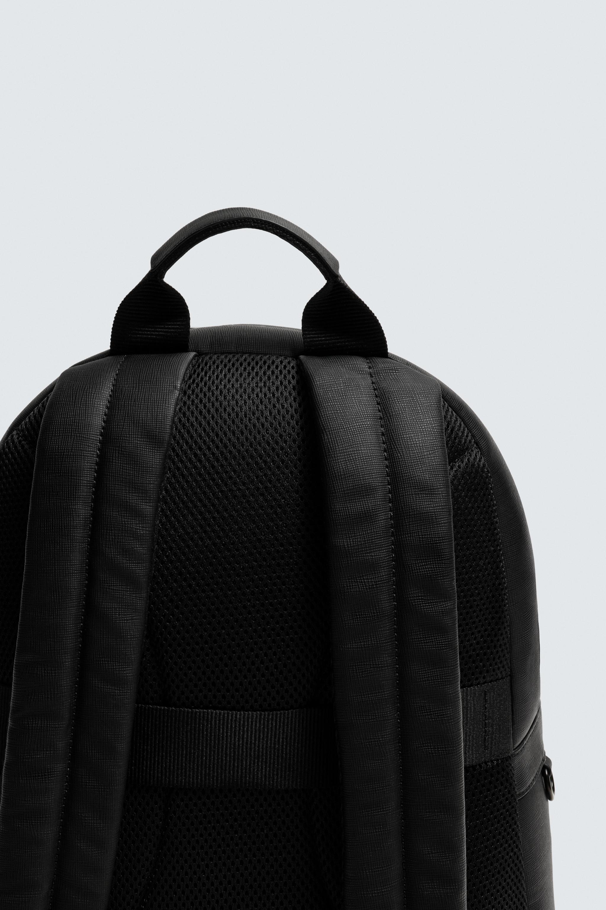 ブラックバックパック フロントポケット付き スタイルブロック STYLEBLOCK サイドポケット付きリュック