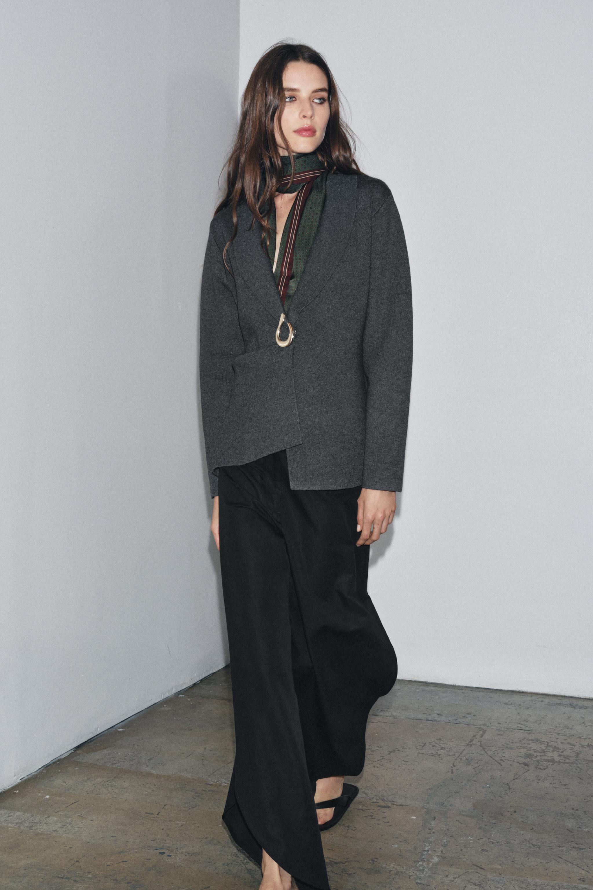 ZARA ブークレ　ニット　ブレザー ZARA ブークレ ニット ブレザー - メルカリ