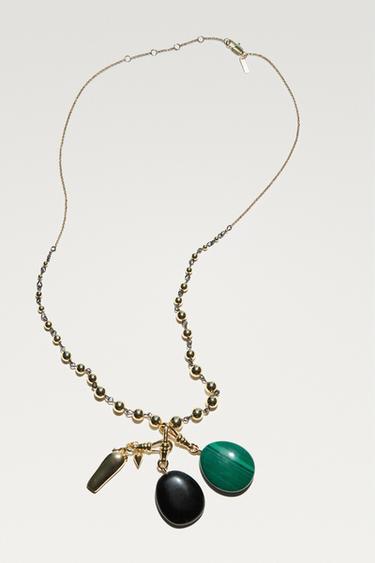 Collar cadena bolas - Dorado de Zara