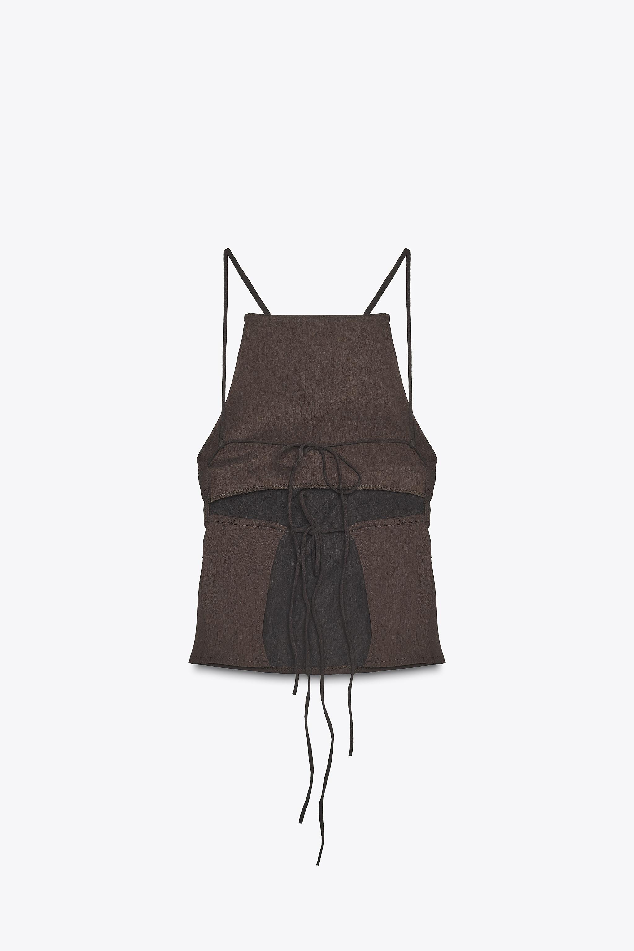 OPEN-BACK PLEATED TOP