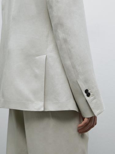 Zara 100% linen suit blazer - Light beige