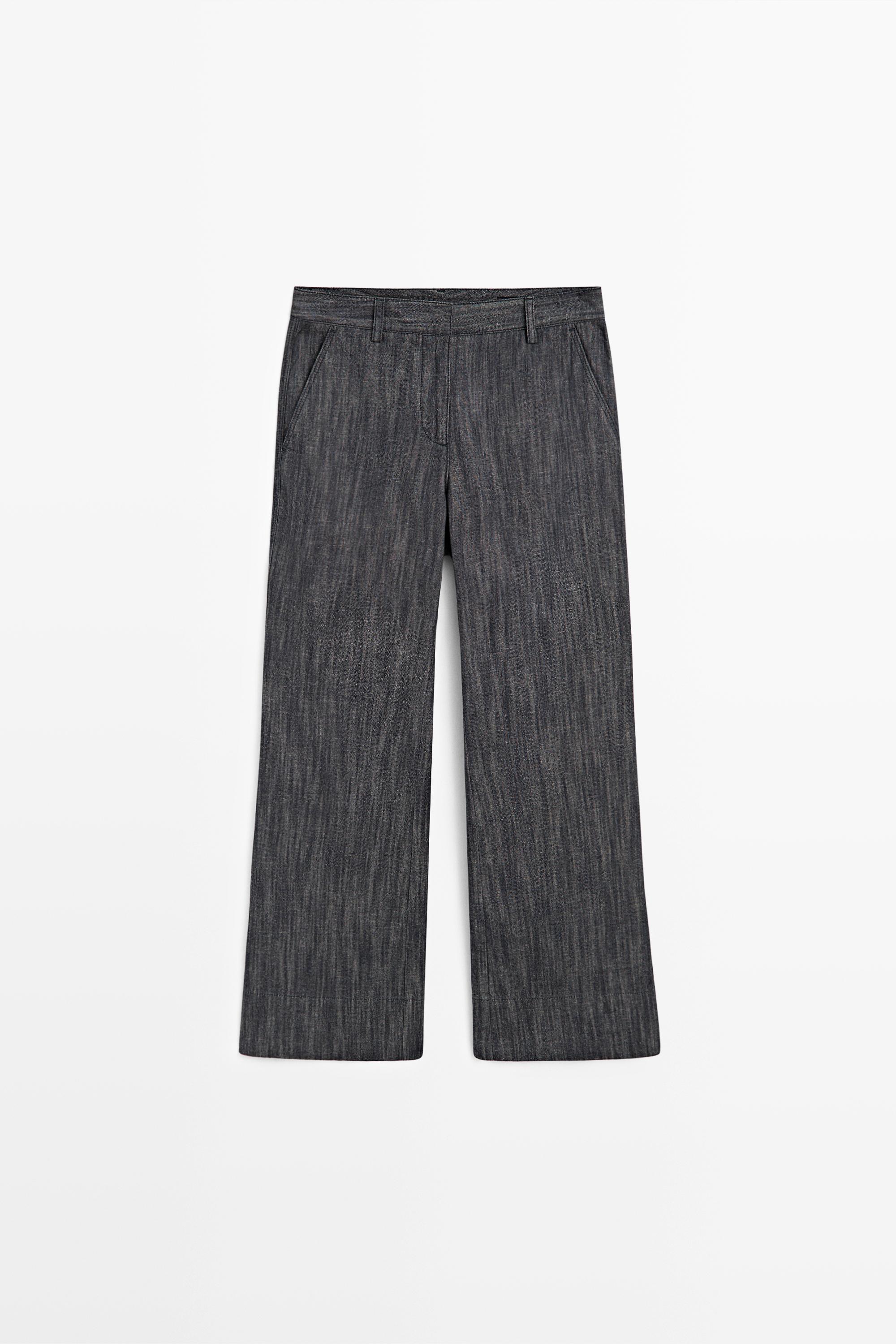 Pantalon flare cropped