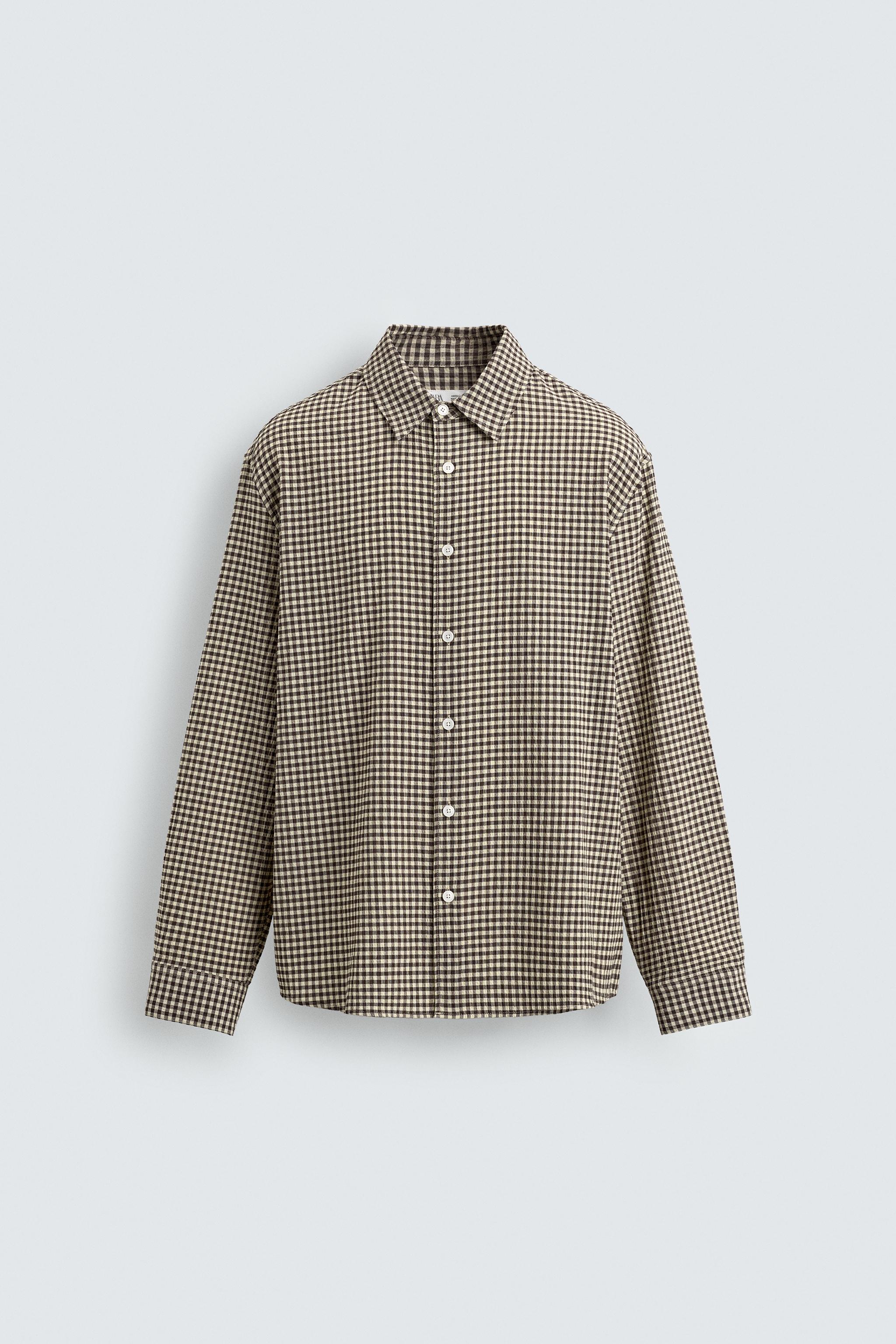 TEXTURED PLAID SHIRT