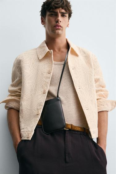 CROCHET TEXTURED JACKET - Ecru by Zara - Image 4