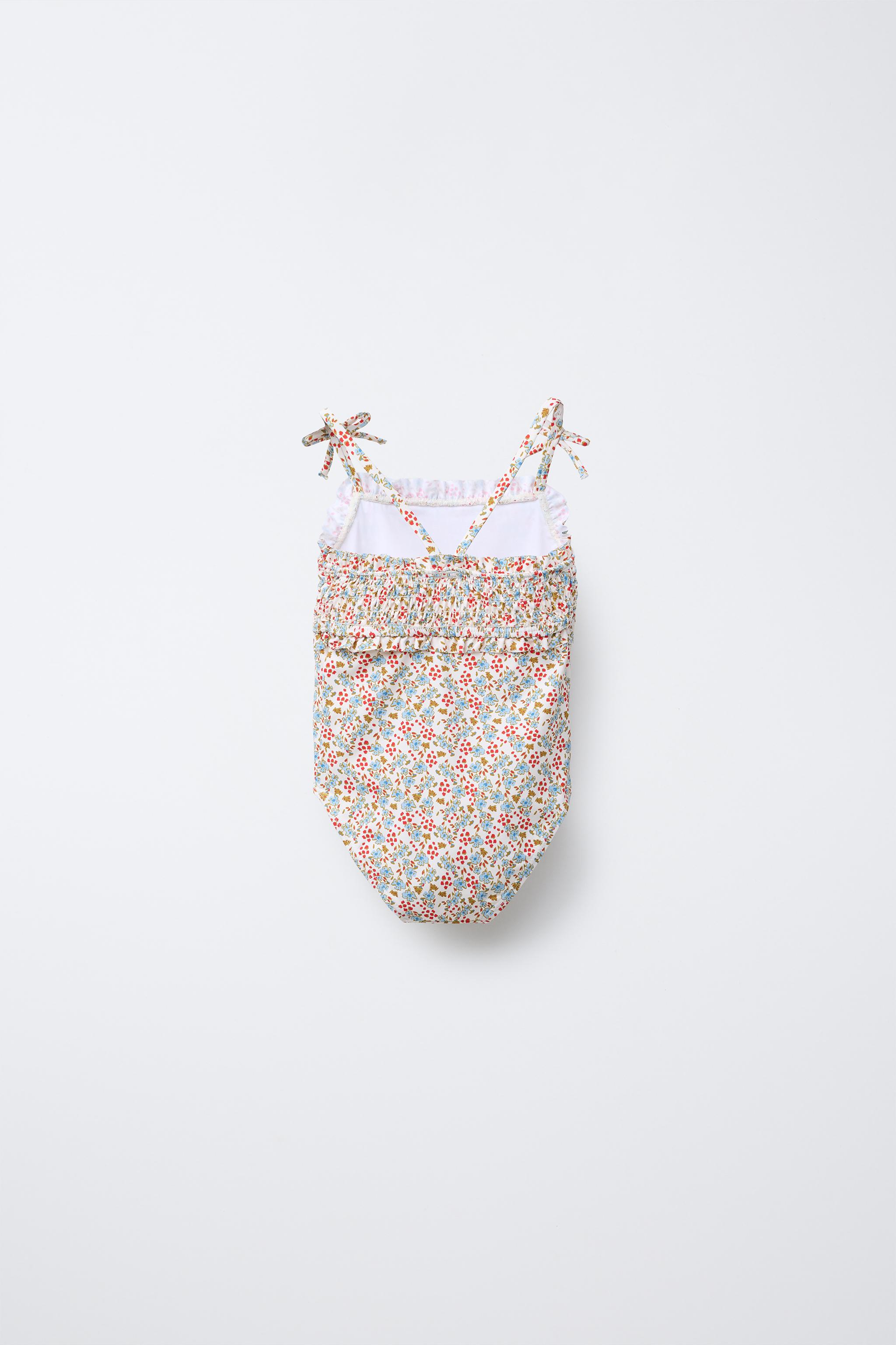 ワンピース MONTHLY COLORS : AUGUST-2 6 MONTHS-6 YEARS/ HONEYCOMB FLOWER SWIMSUIT - Multicolored