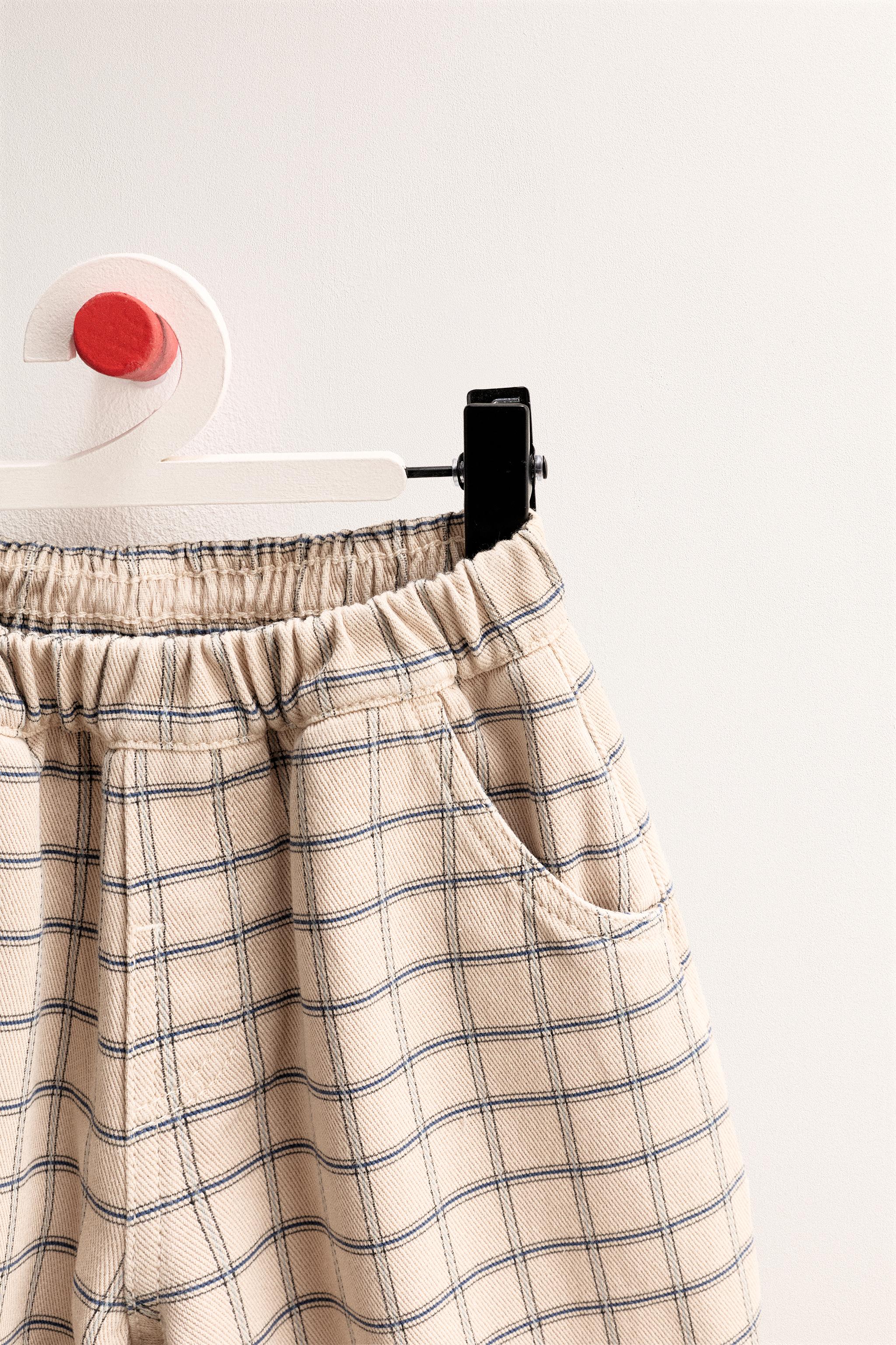 ZARA TIMELESS - PLAID BAGGY TWILL PANTS