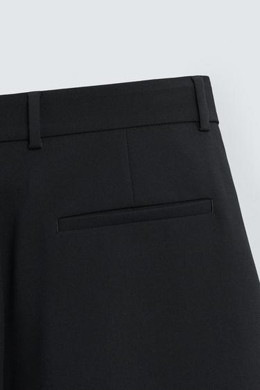 PANTALON RELAXED FIT À PLIS - Noir de Zara - Image 9