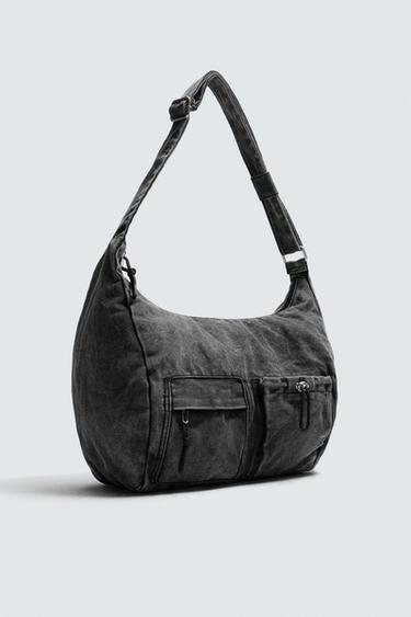 SAC EN DENIM MULTIPOCHES - Noir de Zara - Image 4