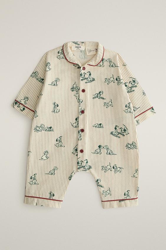 GRENOUILLÈRE BÉBÉ FLANELLE NOËL 101 DALMATIENS ©DISNEY - Beige clair de Zara - Image 0
