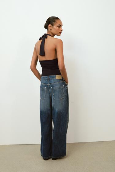 BODY DRAPÉ EN POLYAMIDE - Noir de Zara - Image 4