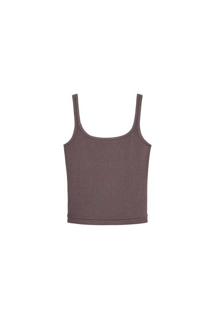 COTTON MODAL STRAPPY TOP