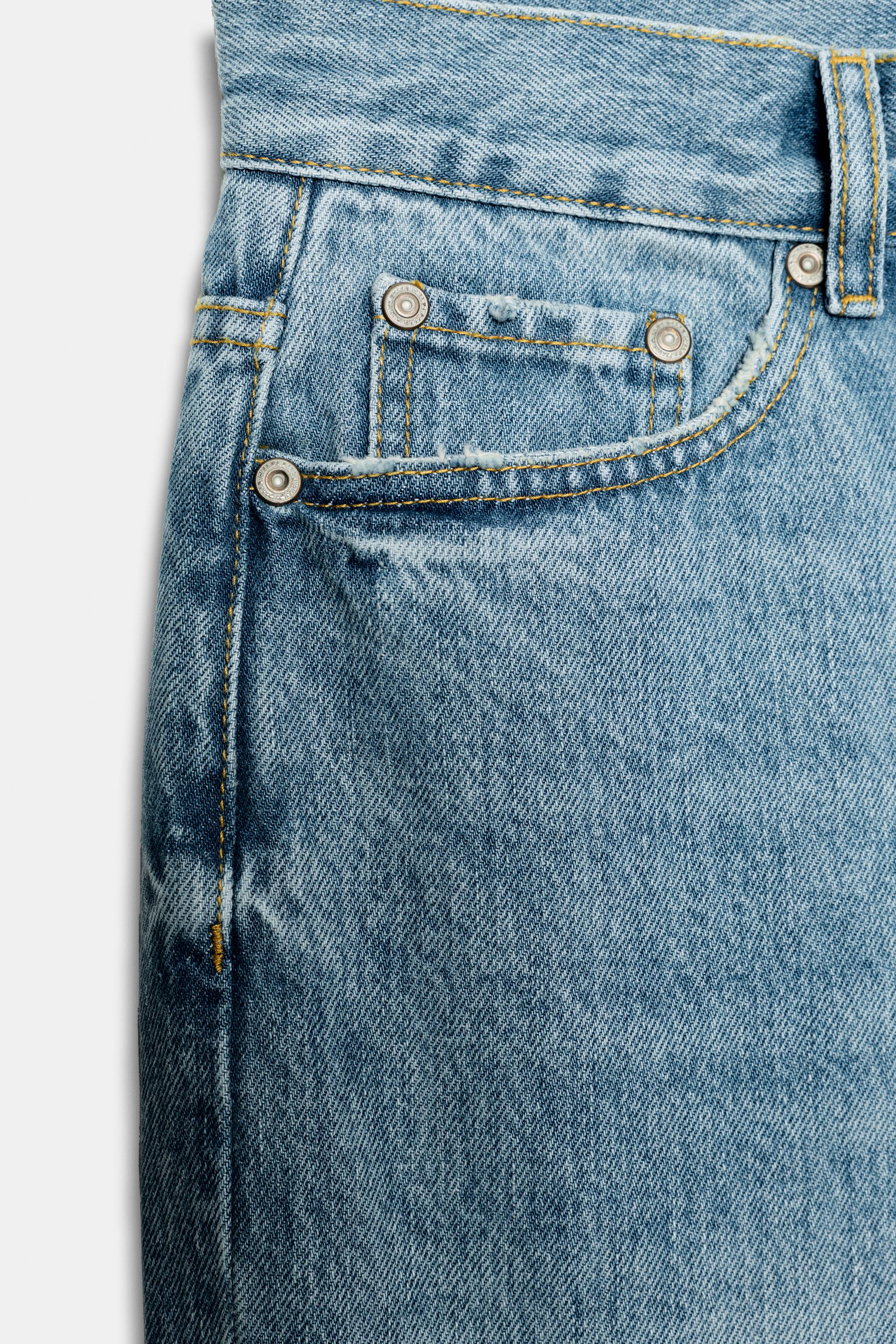 Женские джинсы Zara ZW COLLECTION LOW-RISE RELAXED FLARE JEANS — фото 7
