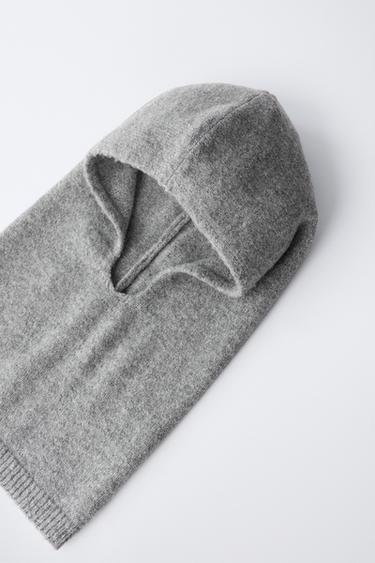 CAGOULE EN MAILLE UNIE - Gris chiné de Zara - Image 1