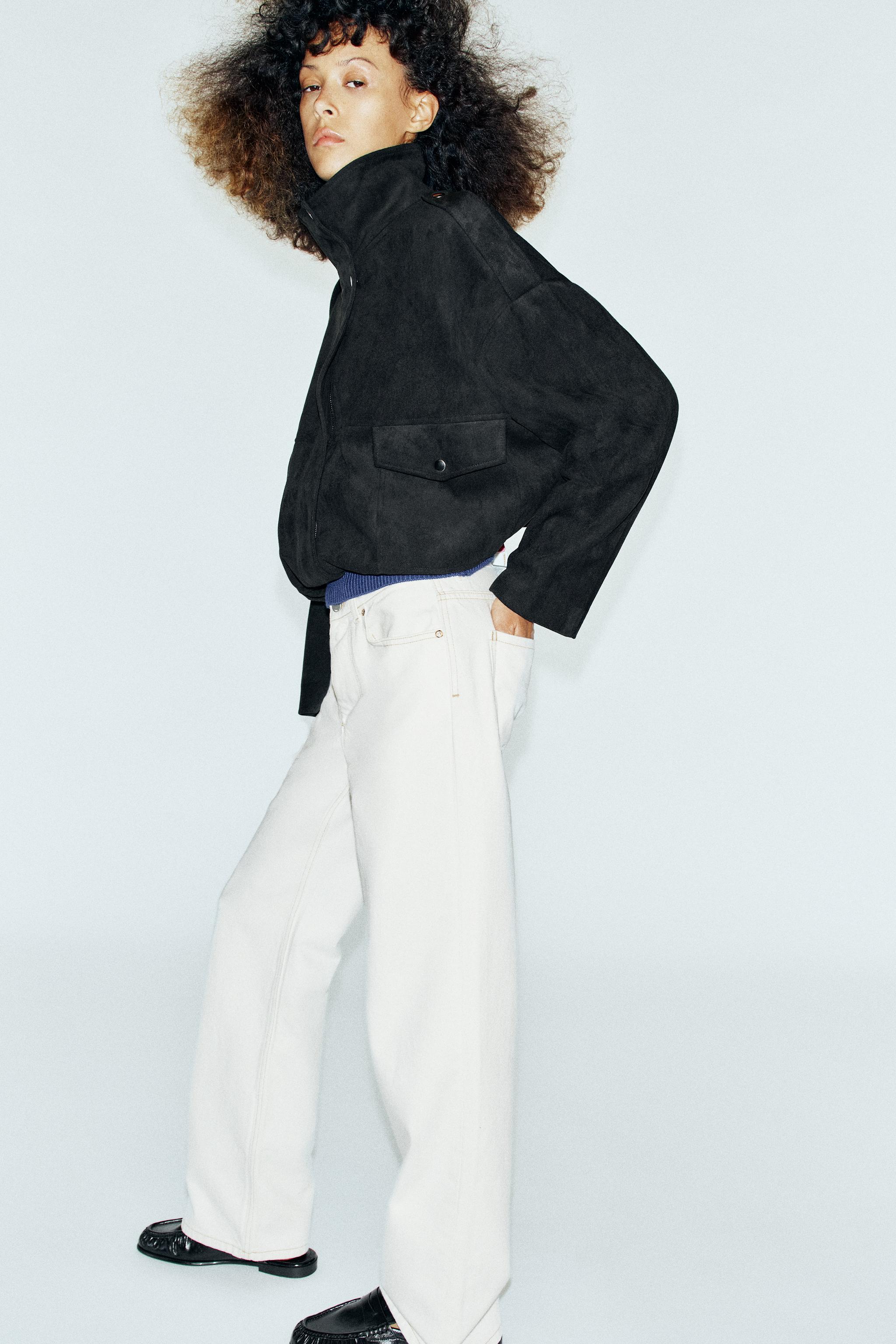 BLOUSON BOMBER EFFET DAIM