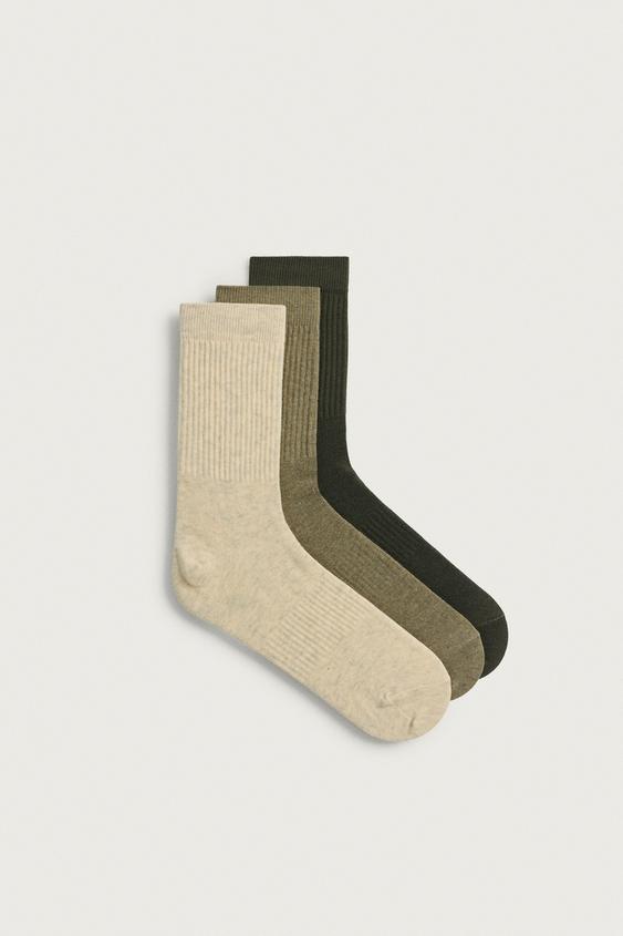 LOT DE 3 CHAUSSETTES CÔTELÉES - divers de Zara - Image 0