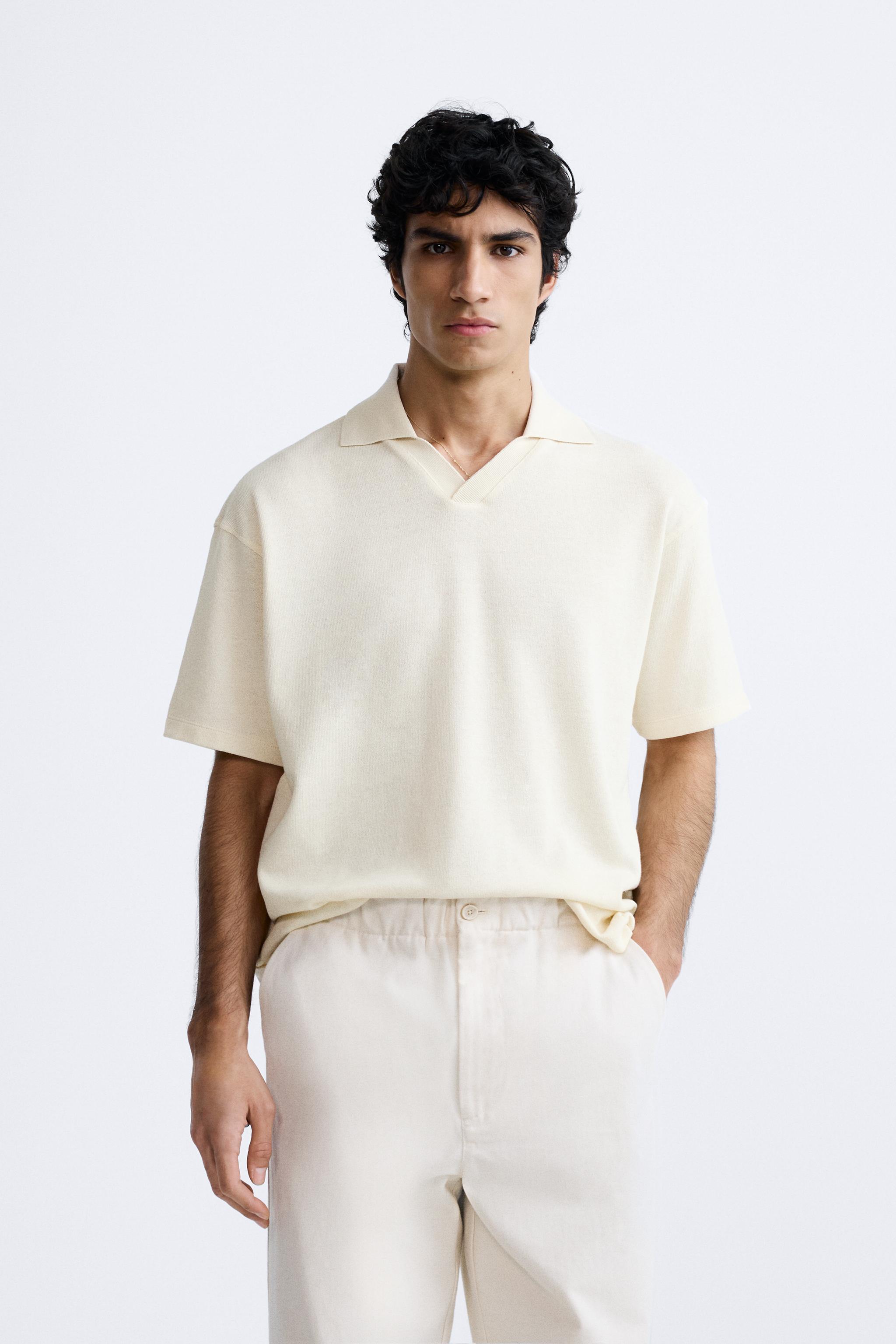 Zara white hotsell polo shirt