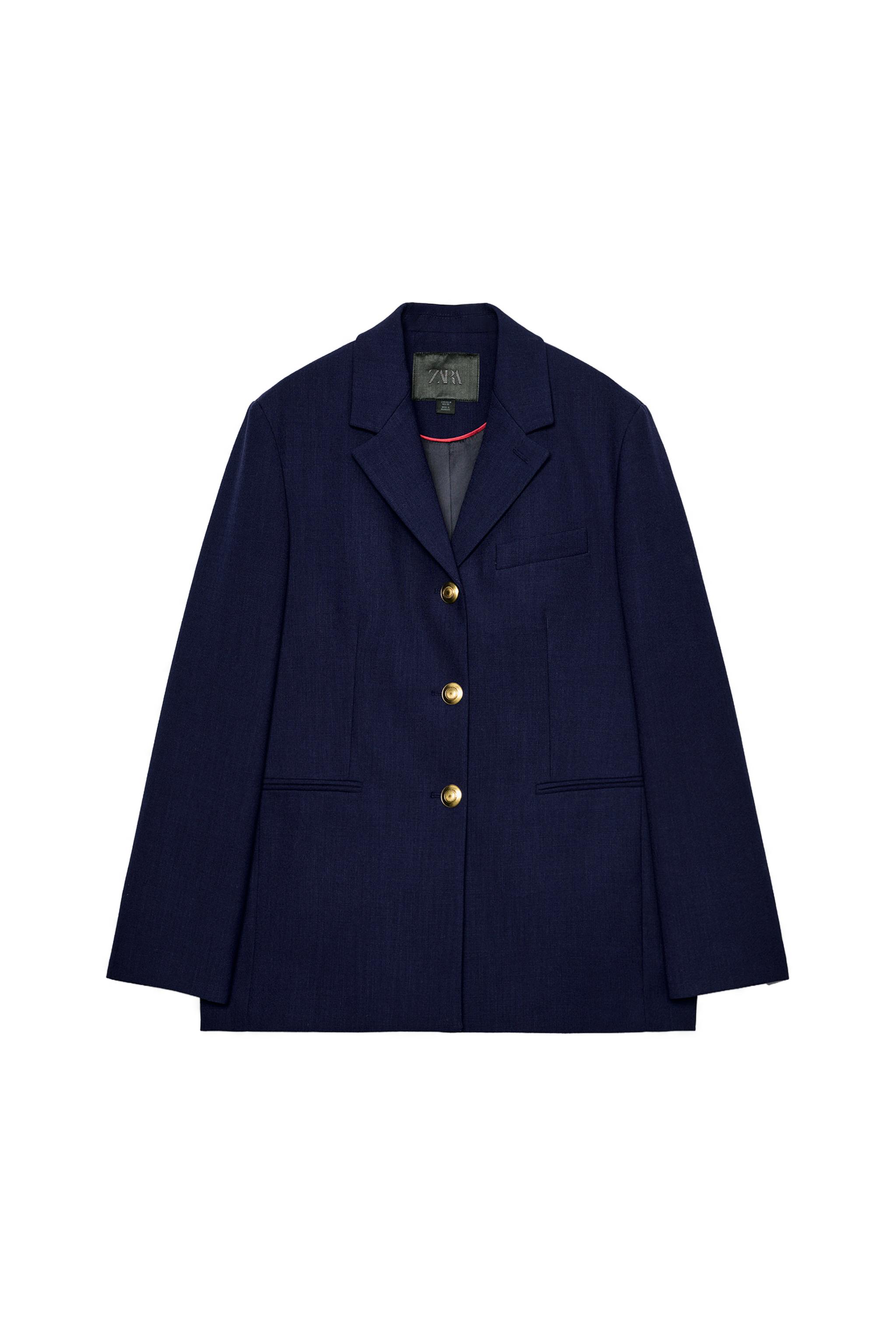 ZW COLLECTION ボタン付きブレザー - 濃青 | ZARA Japan / 日本