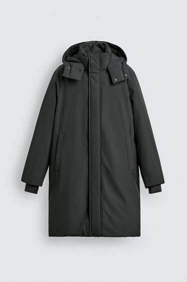 ДОВГА СТЬОБАНА КУРТКА - ЗЕЛЕНИЙ Zara