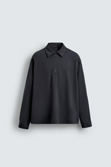 VISCOSE POLO SHIRT - Blue grey by Zara - Image 6
