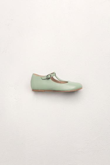 BALLERINES EN CUIR À BRIDE SALOMÉ ÉDITION LIMITÉE - Vert de Zara - Image 9