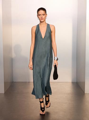 Zara Linen blend dress with back detail - 567