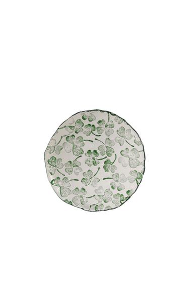 PLATO PAN TRÉBOLES - Verde de Zara
