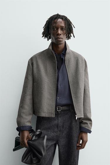 SOBRECAMISA PATA DE GALLO - Negro / Crudo de Zara