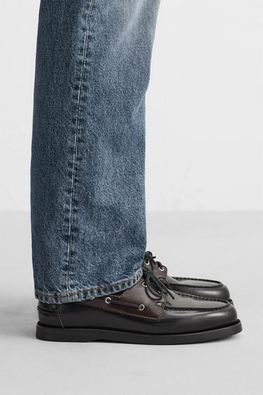 LEATHER DECK SHOES - Multicoloured by Zara - Image 0