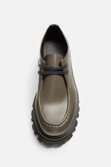 CHUNKY MOC TOE SHOES - Khaki Green by Zara - Image 5