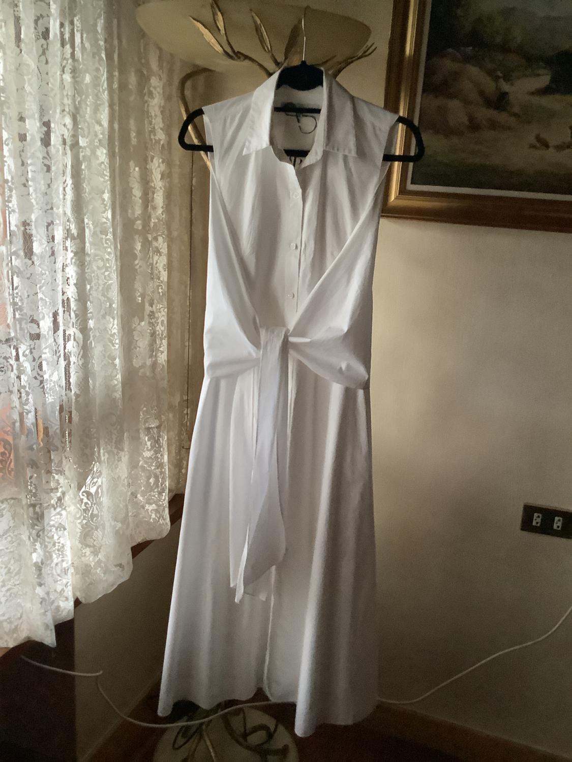 ZW COLLECTION KNOTTED POPLIN SHIRT DRESS - Image 3
