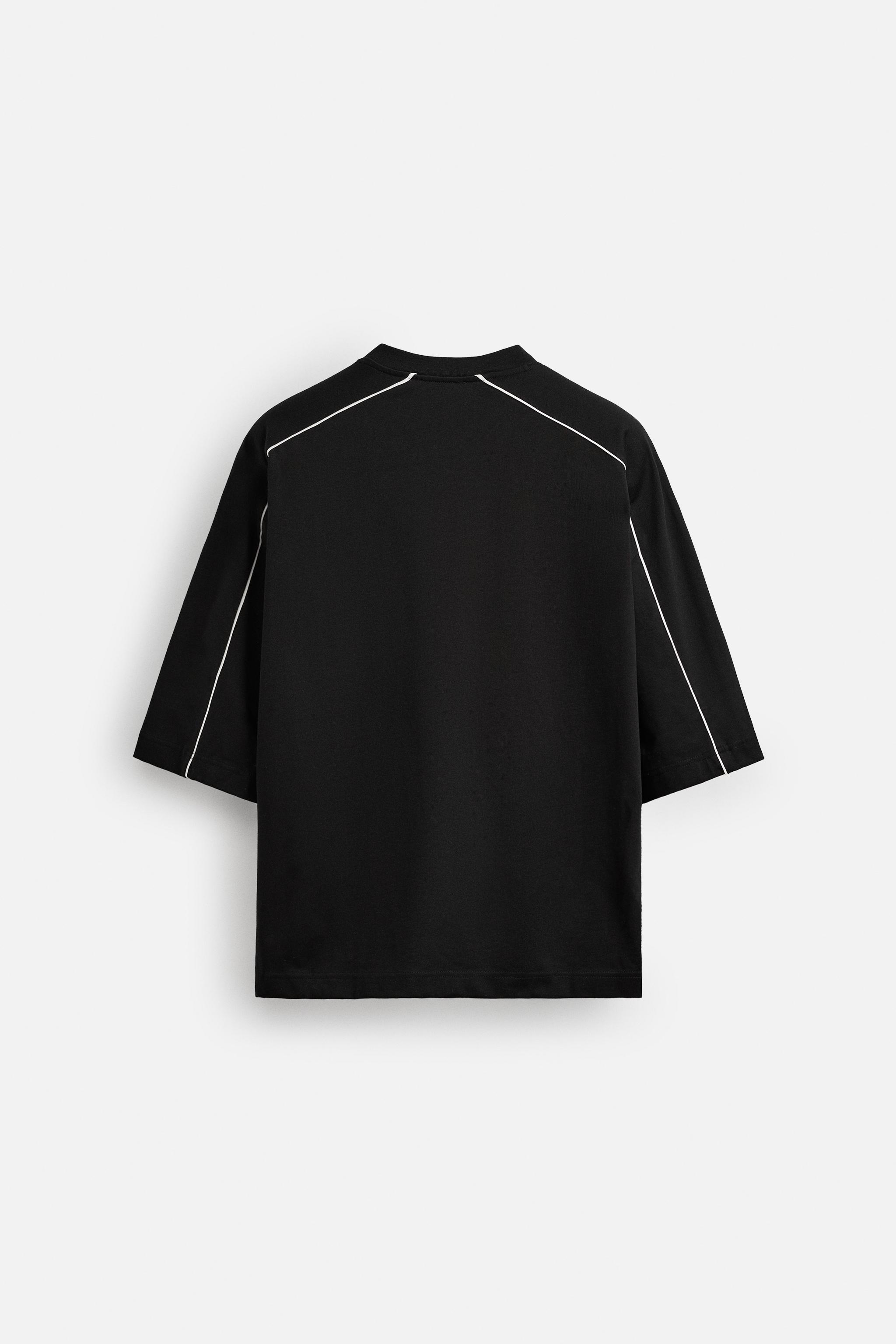 【ZARA】コントラストトリム付きスウェットシャツ コントラストトリム付きスウェットシャツ - オフホワイト | ZARA