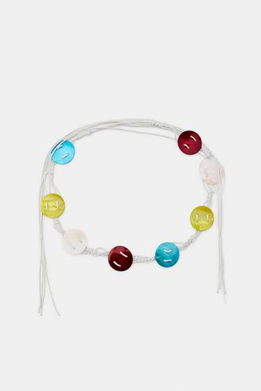 SHELL CORD BELT - Multicoloured by Zara